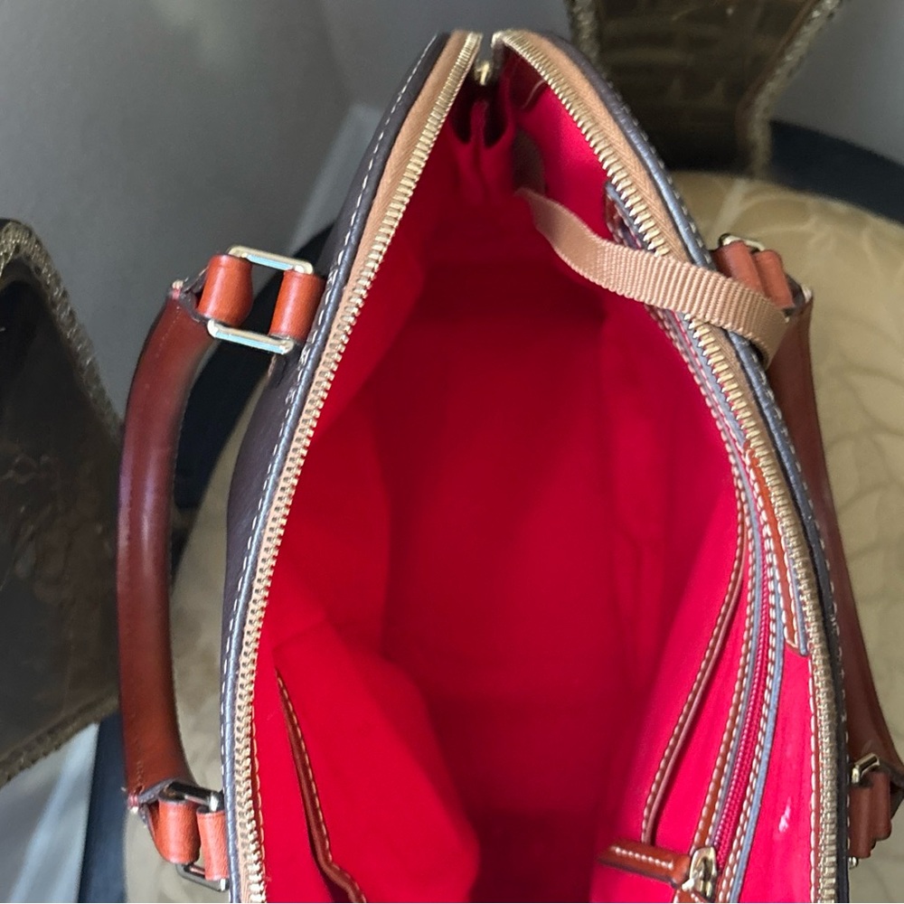 The Dooney & Bourke Darcy Black Pebbled Leather Top Handle - Picture 5 of 10